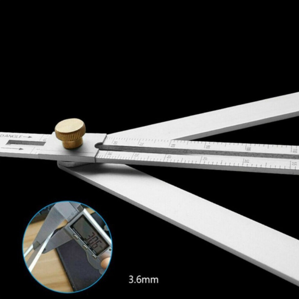 Square Protractor Protractor Stainless Steel Tool 17.1cm Silver Artifact