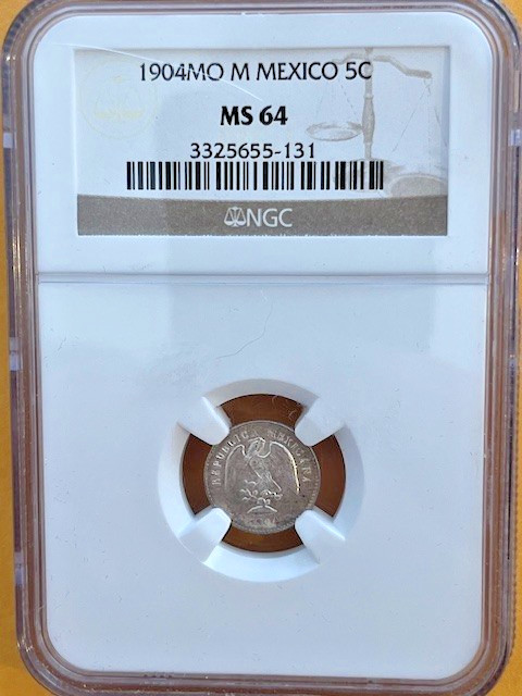 1904MO -M- MEXICO 5C_ NGC MS 64