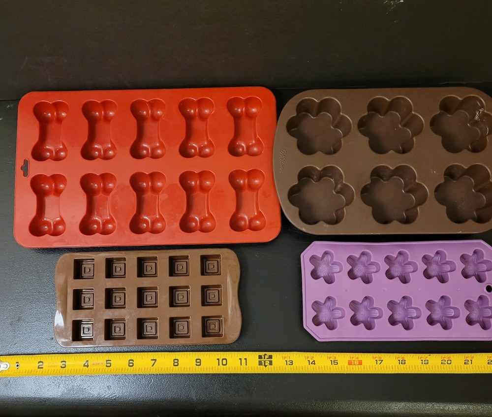 Silicone Candy Baking  Soap Dog Bone Treat Mold Everything Pictured