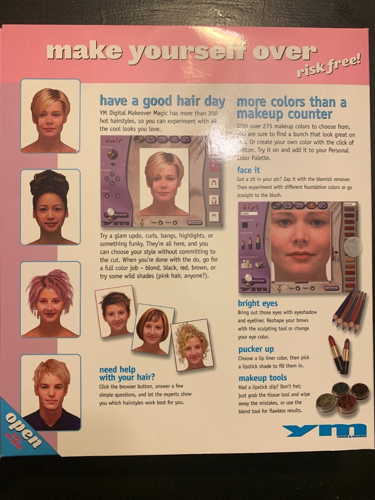 Young & Modern YM Digital Makeover Magic 1999 MGI Software For Windows 95/98