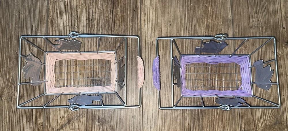 Two Baskets One Pink And One Purple
