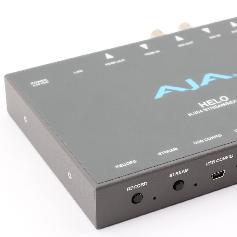 AJA HELO H.264 STREAMER RECORDER CONSOLE TABLETOP STREAM ENCODER 892448000717
