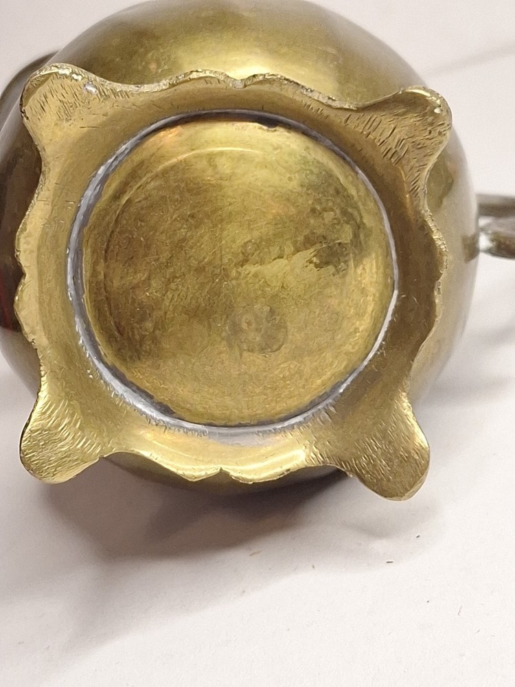 Vintage Solid Brass Watering Pitcher Small 4.5"