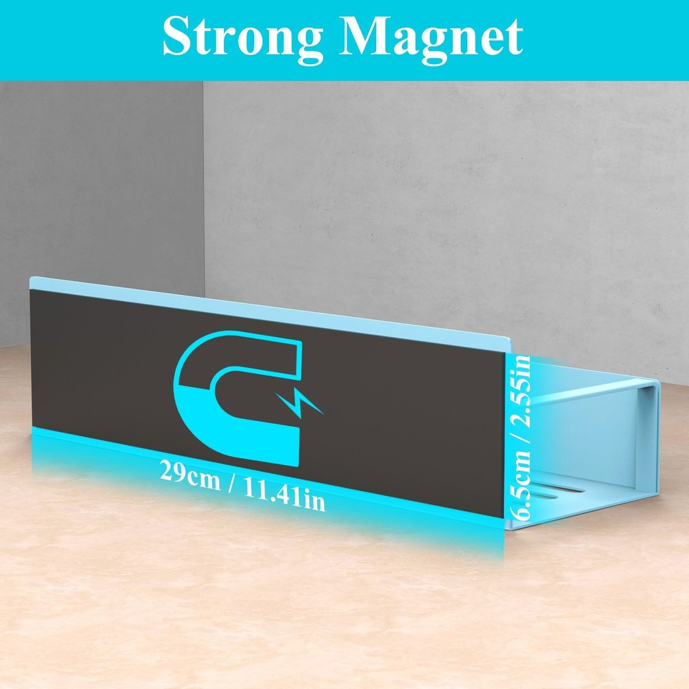 HuggieGems 4 Pack Magnetic Spice Storage Rack Organizer for 4 Pack, Blue