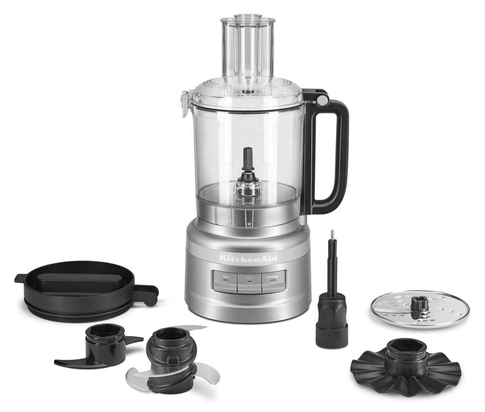 NEW KitchenAid 9 Cup Food Processor Contour Silver Multi Function Prep Machine