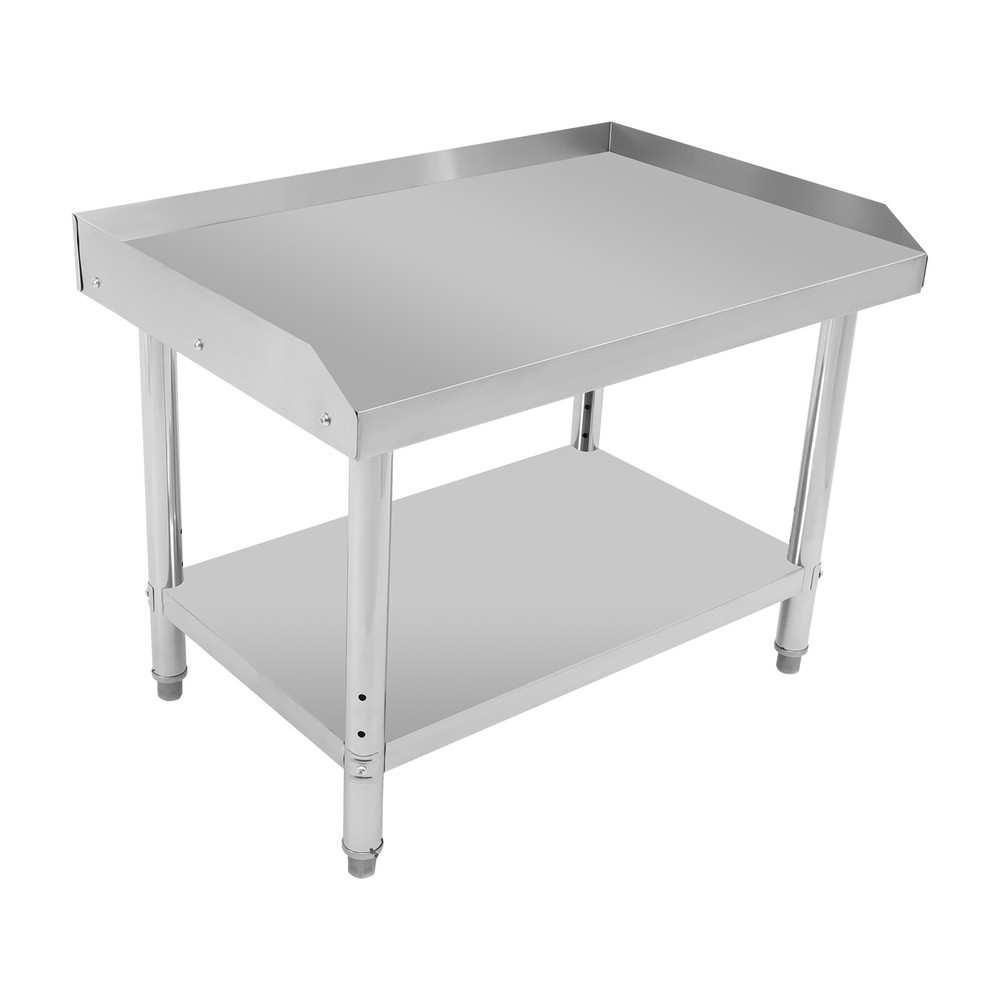 Commercial Work Table with Backsplash Sidesplash Prep Table for Kitchen Storage