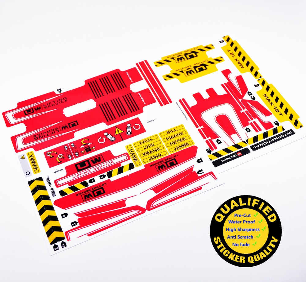 Replacement sticker for set 8258 Precut sticker
