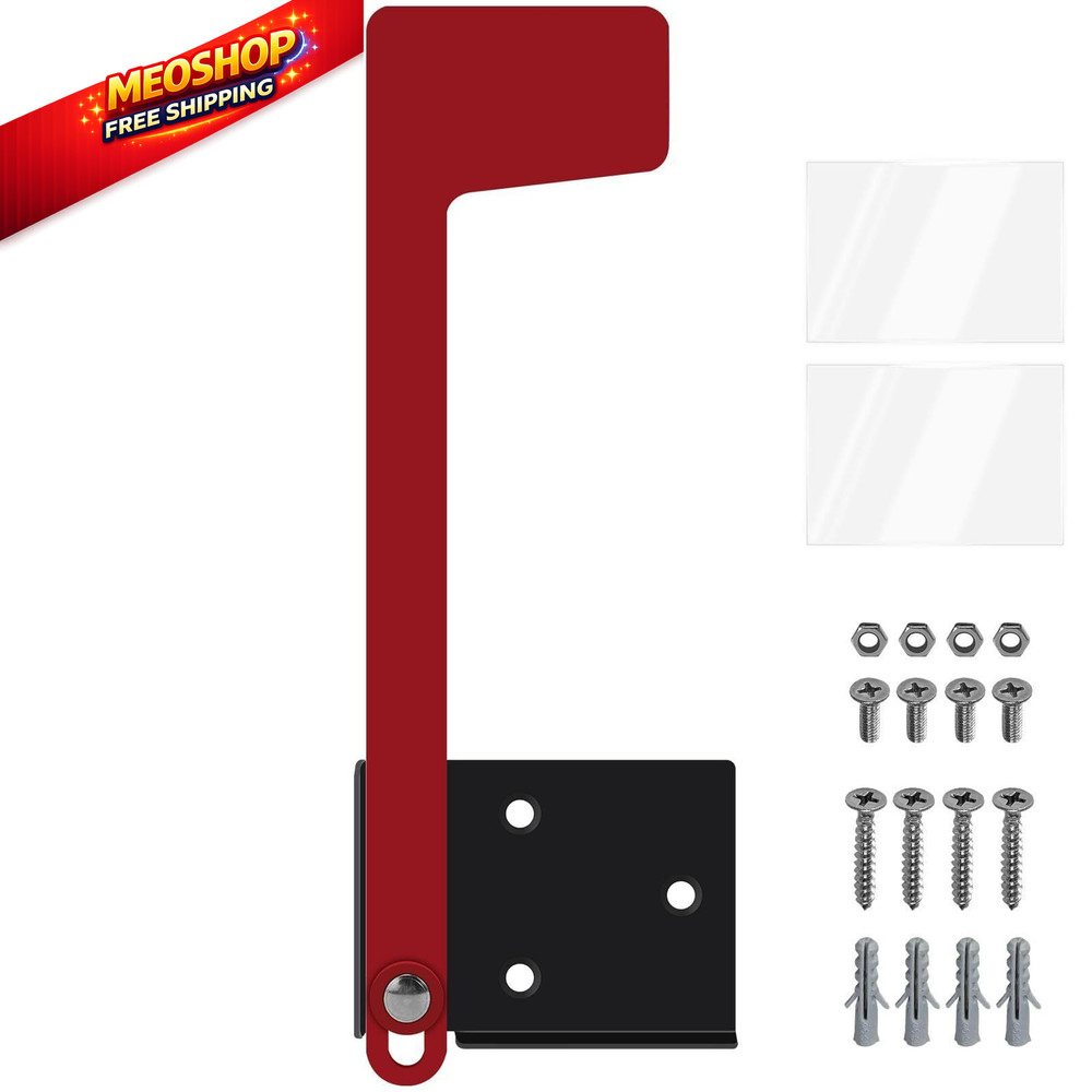 Merear Mailbox Flag Replacement Kit, Galvanized Steel for Mailbox, Red