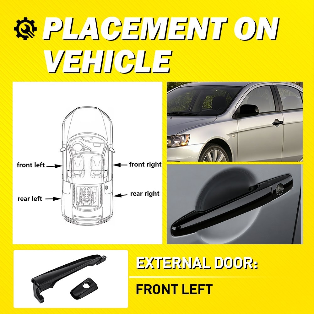 Outside Exterior Door Handle Front Driver Side For 2008-2017 Mitsubishi Lancer