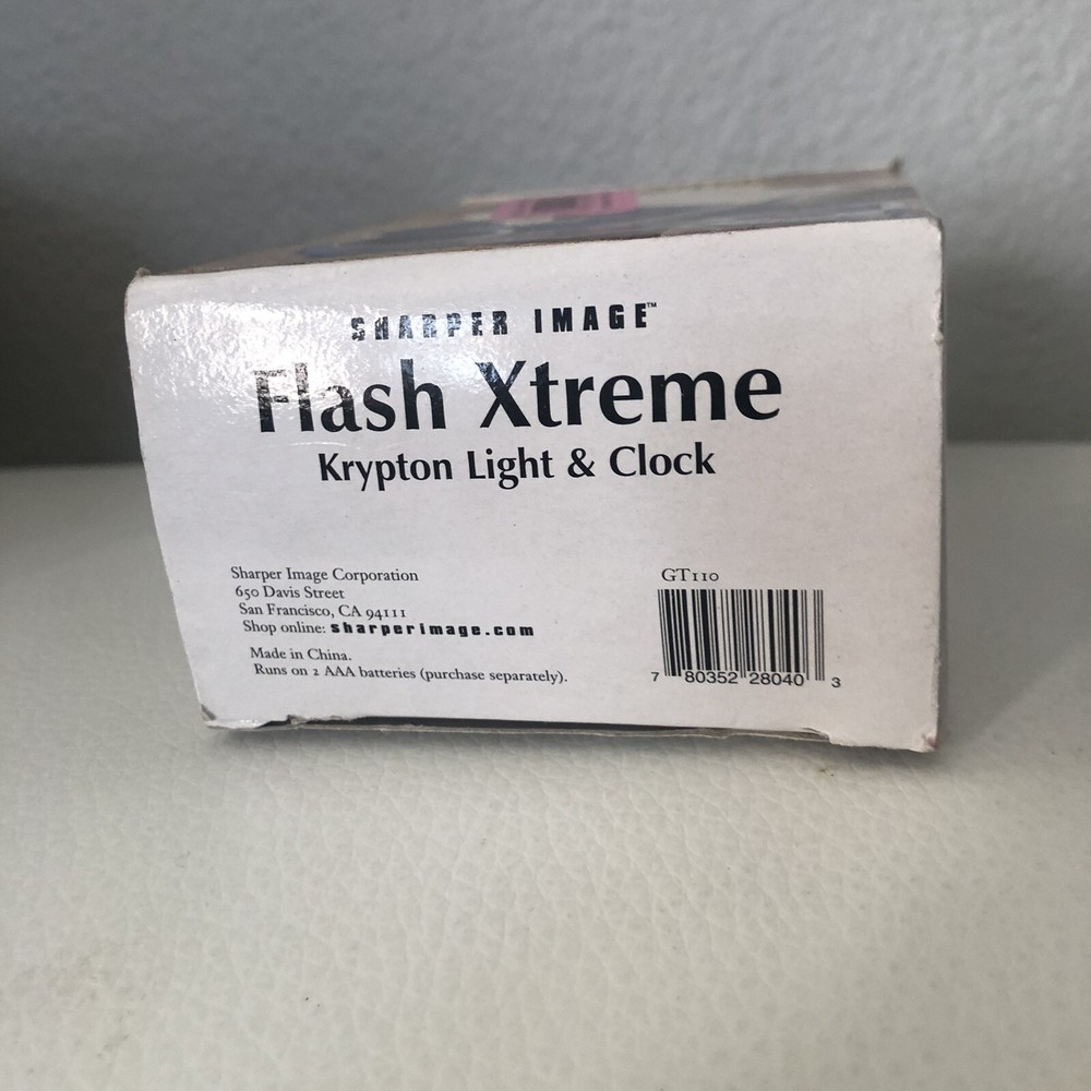 Sharper Image "Flash Xtreme" Krypton Light & Clock