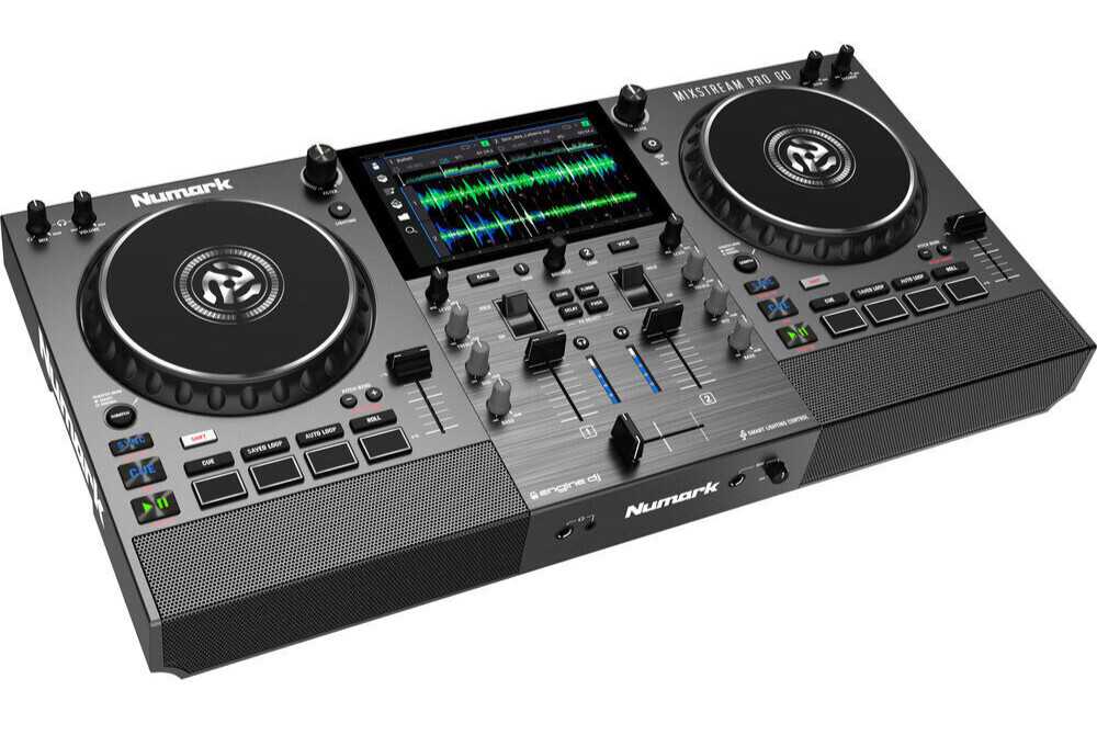 Numark Mixstream Pro Go Battery Powered Streaming DJ Controller + Hard Shell Bag