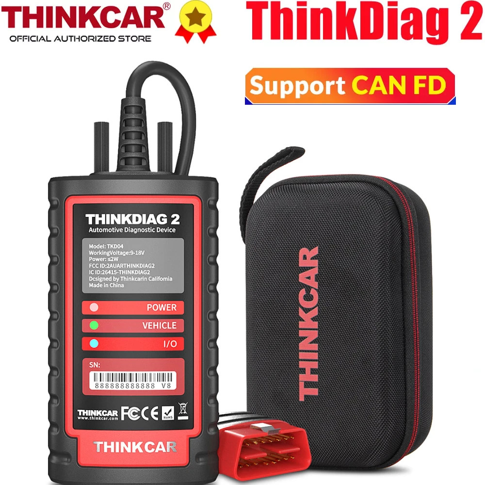 THINKCAR ThinkDiag 2 OBD2 Diagnostic Tool Full Software Free CANFD ECU Coding