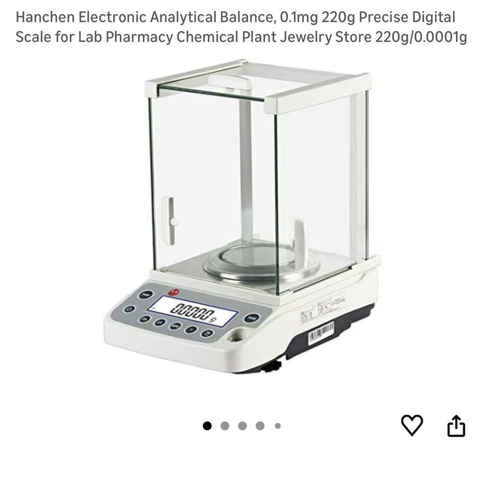 Hanchen Electronic Analytical Balance 220g Precise Digital Scale 8 Unit Options!