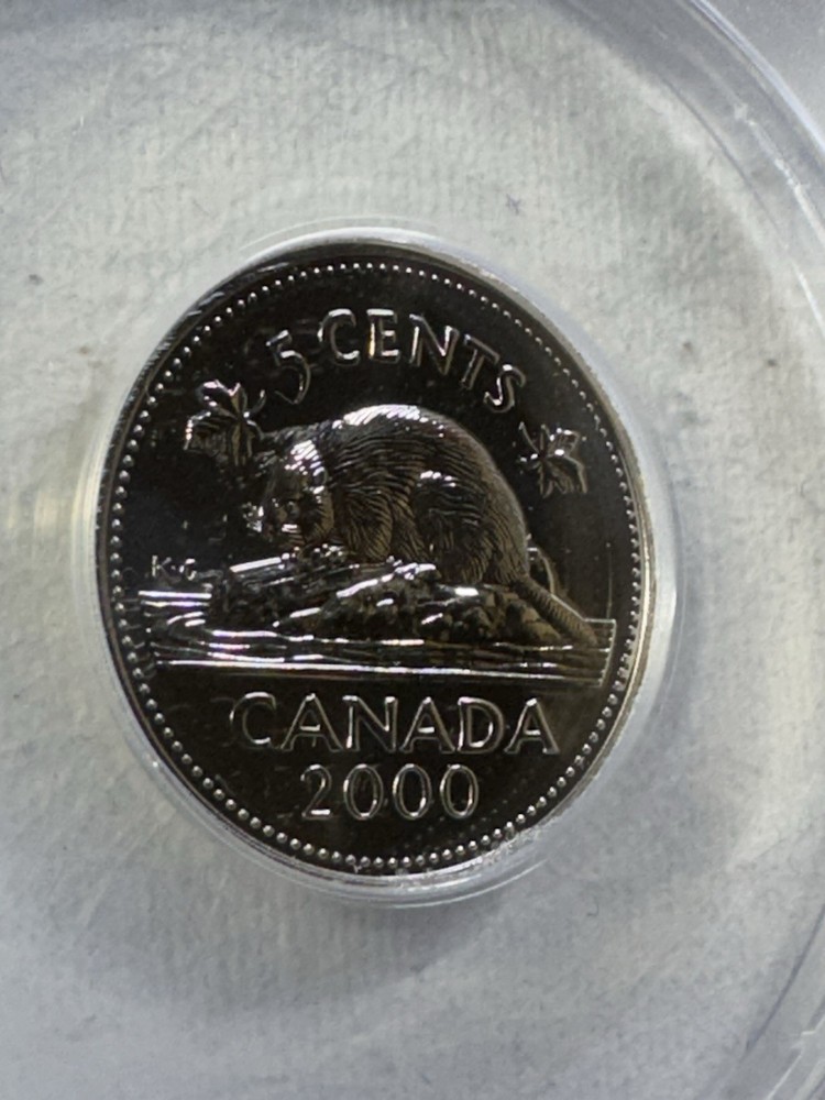 2000-W Canada 5 Cents Graded MS 67 by ANACS