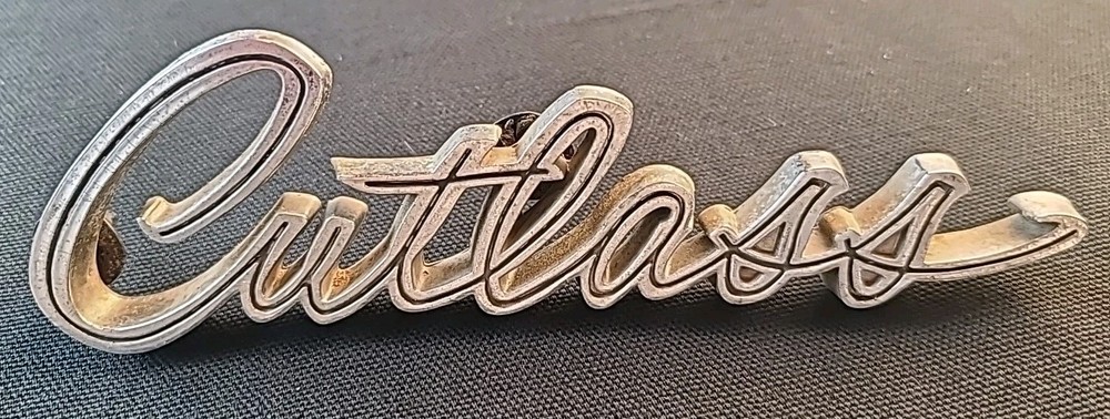Vintage Cutlass Metal Car Emblem