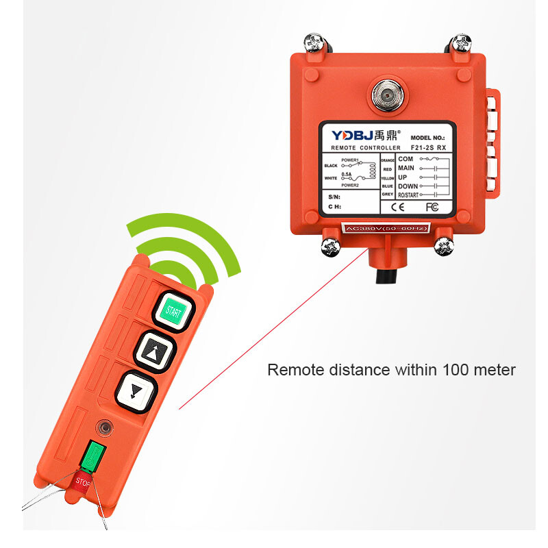 F21-2S Industrial Wireless Remote Controller Hoist Crane 1Receiver+2 Transmitter