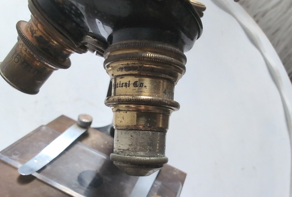 Antique 1907 Bausch & Lomb Jug Handle Microscope