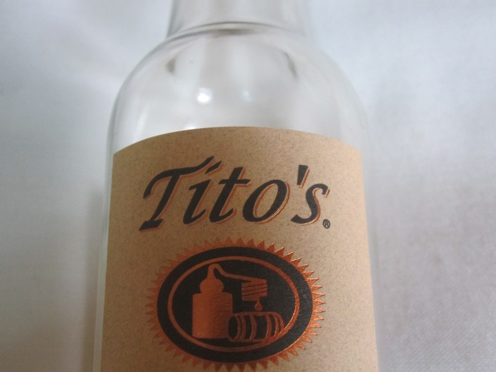 Tito's Handmade Vodka "Empty" 200ml Bottle "Variant" Brand Label