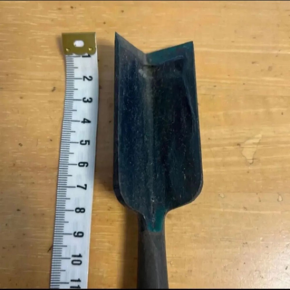 Generic Chisel Square Hand Tool 28cm 30mm Blade Black Wood Handle Vintage Ready