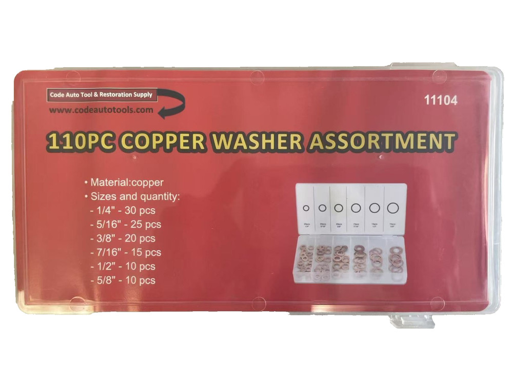 110Pc Copper Washer Assortment