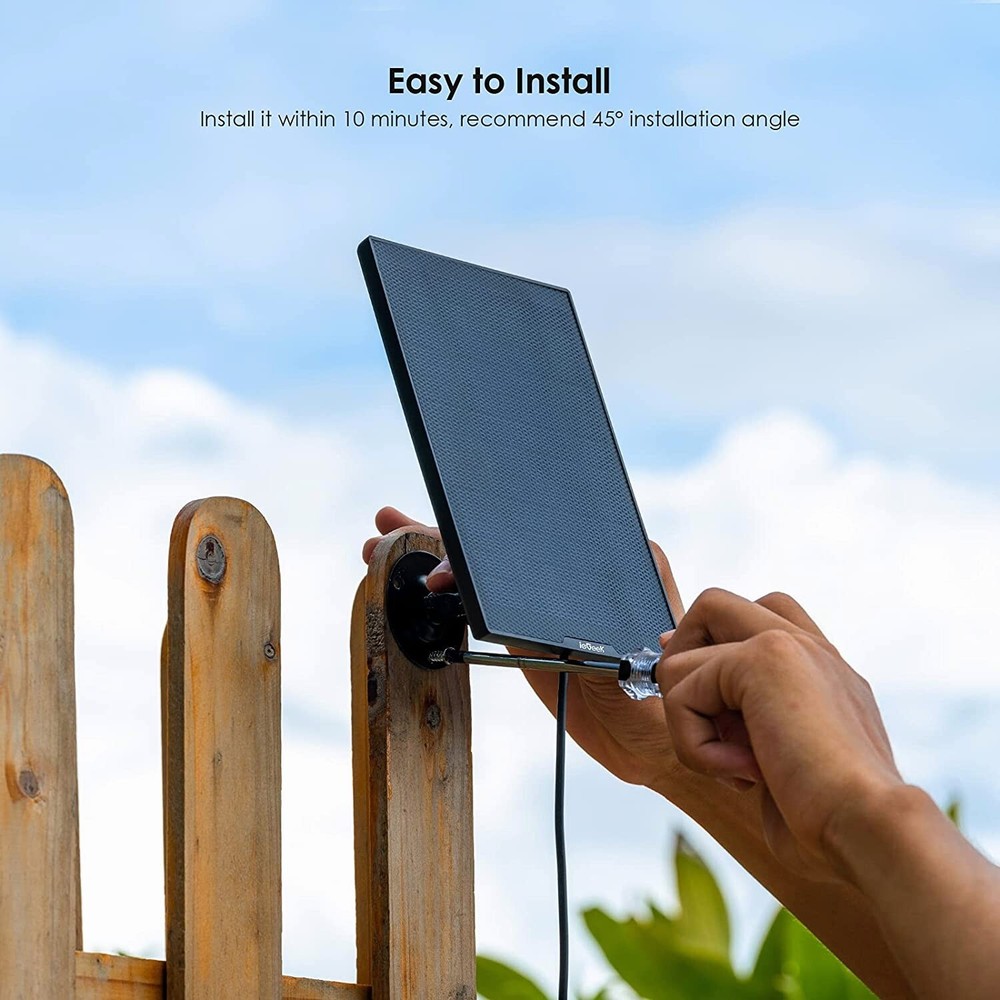 ieGeek USB Port Solar Panel for Security Camera ,360°Adjustable,Waterproof Panel