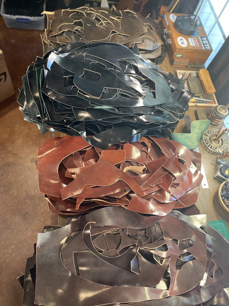 Horween Shell Cordovan Leather Scrap 3lbs Box Various Colors