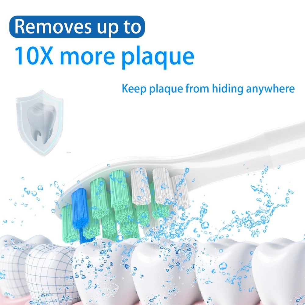 Toothbrush Replacement Heads Compatible with Philips Sonicare, 8 Pack
