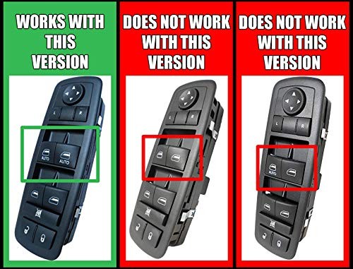 Window Master Switch for 2009-2015 Dodge Ram (Blue Color Glow Light)