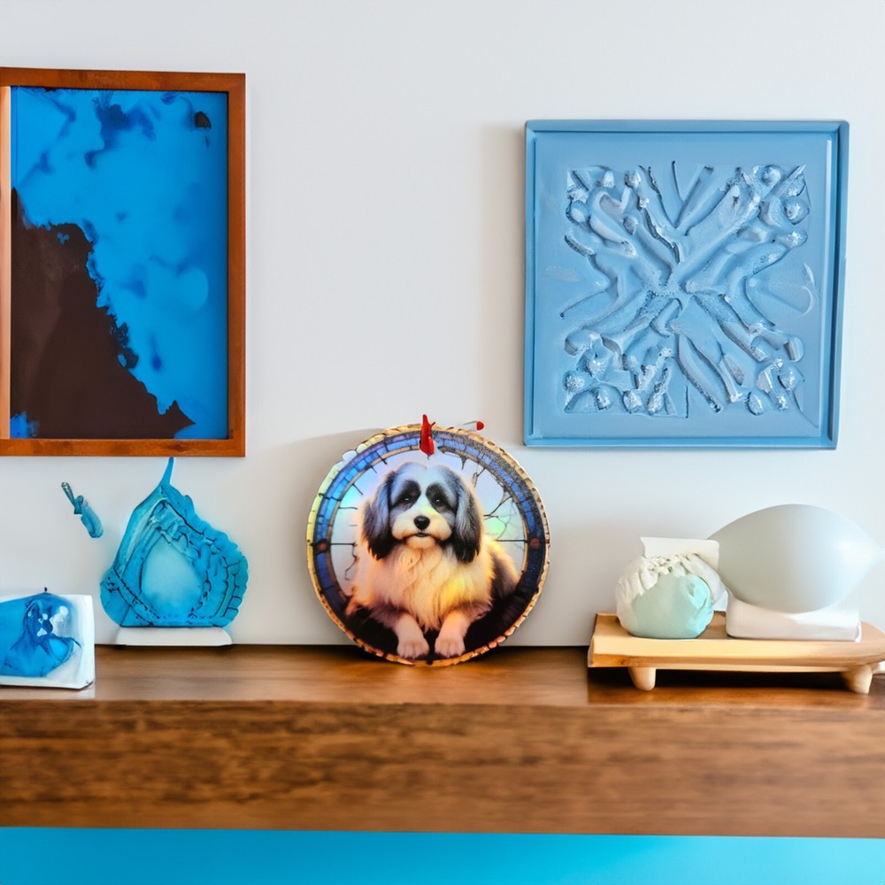 Lowchen Design Holographic Dog Ornament