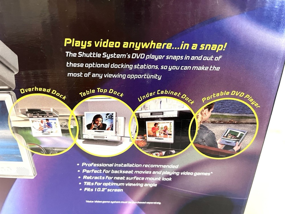 Audiovox DVD Shuttle System Shuttle Vehicle Overhead Dock NEW DS102