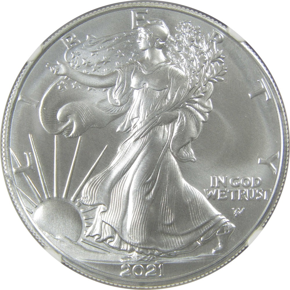 2021 Type 2 American Silver Eagle MS 70 NGC Bullion Uncirculated