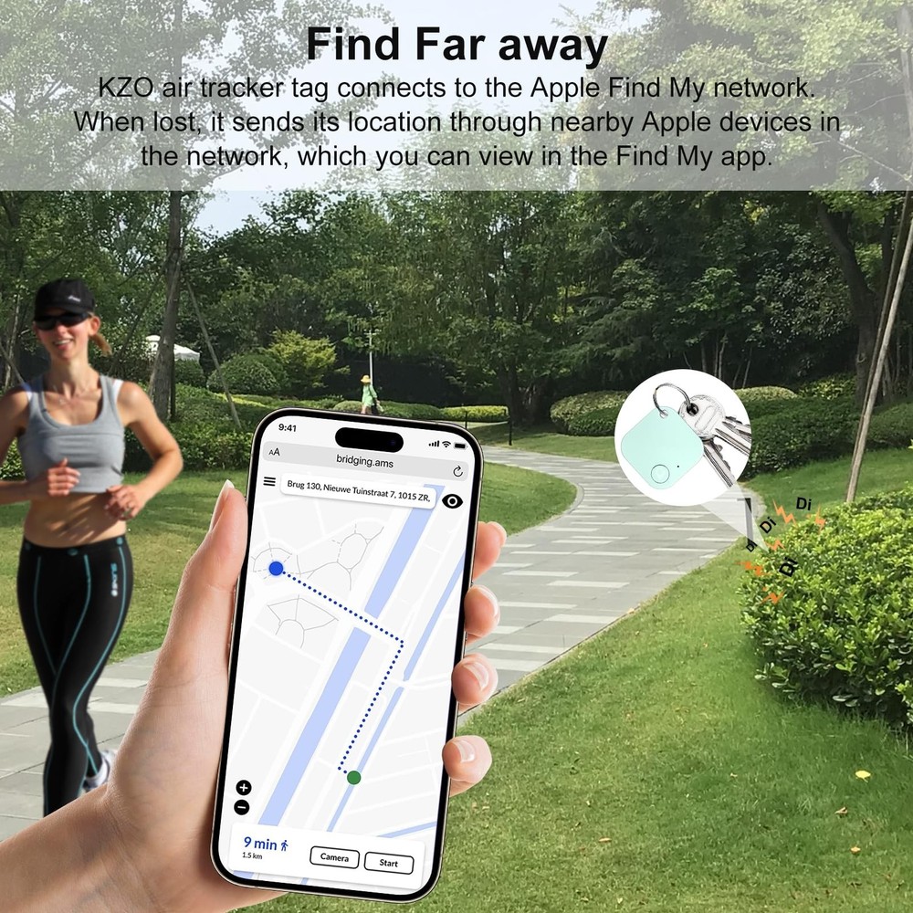 Air Tracker Tag 4 Pack, Bluetooth Luggage Tracker Work with Apple F... Fast Ship