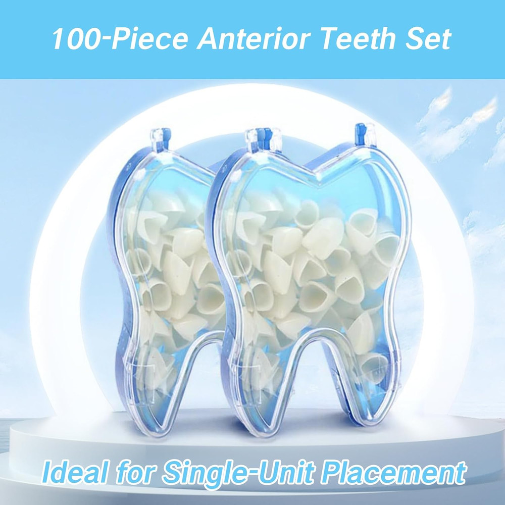 Tooth Caps for Broken Tooth Mixed Sizes Dental Temporary Crown Kit Front Cap