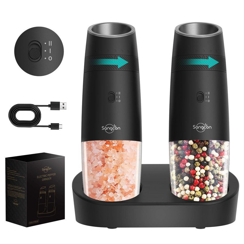Sangcon 2-Speed Gravity Electric L, Rechargeable Base Set/ Black L