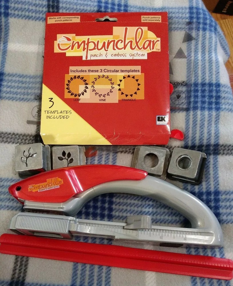 Empunchlar Punch Emboss System Vine & Circle Punch & 3 Circular Templates FreeSH