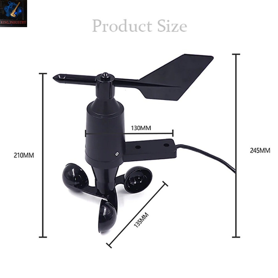 Wind Speed and Direction Sensor Outdoor Anemometer Wind Direction Transmitter