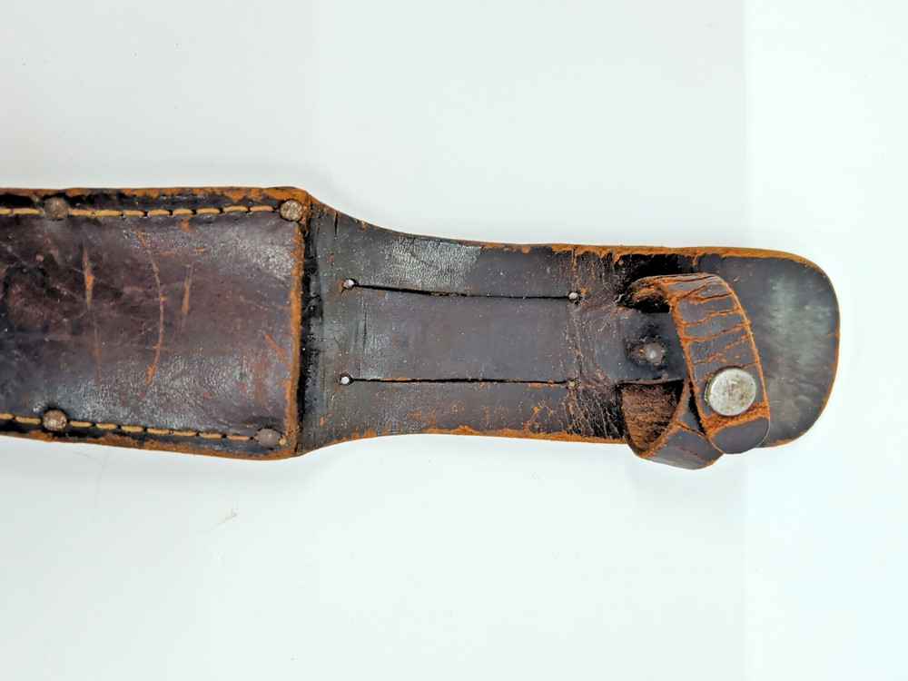 Vintage Knife with Leather Wrapped Handle & Sheath