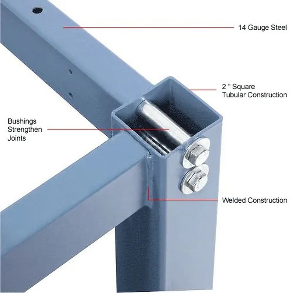 Global Industrial? Mobile Workbench, 72 x 30", Laminate Square Edge, Blue