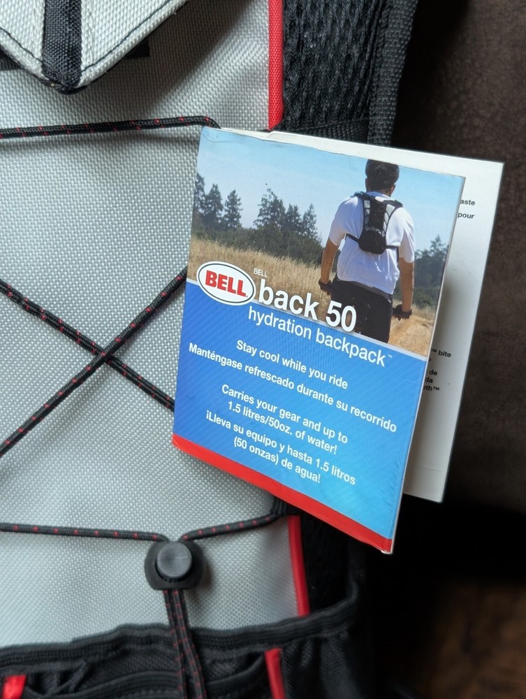 Bell Hydration Pack 2 Liter Bladder Backpack Red Black New Hiking Water Pack