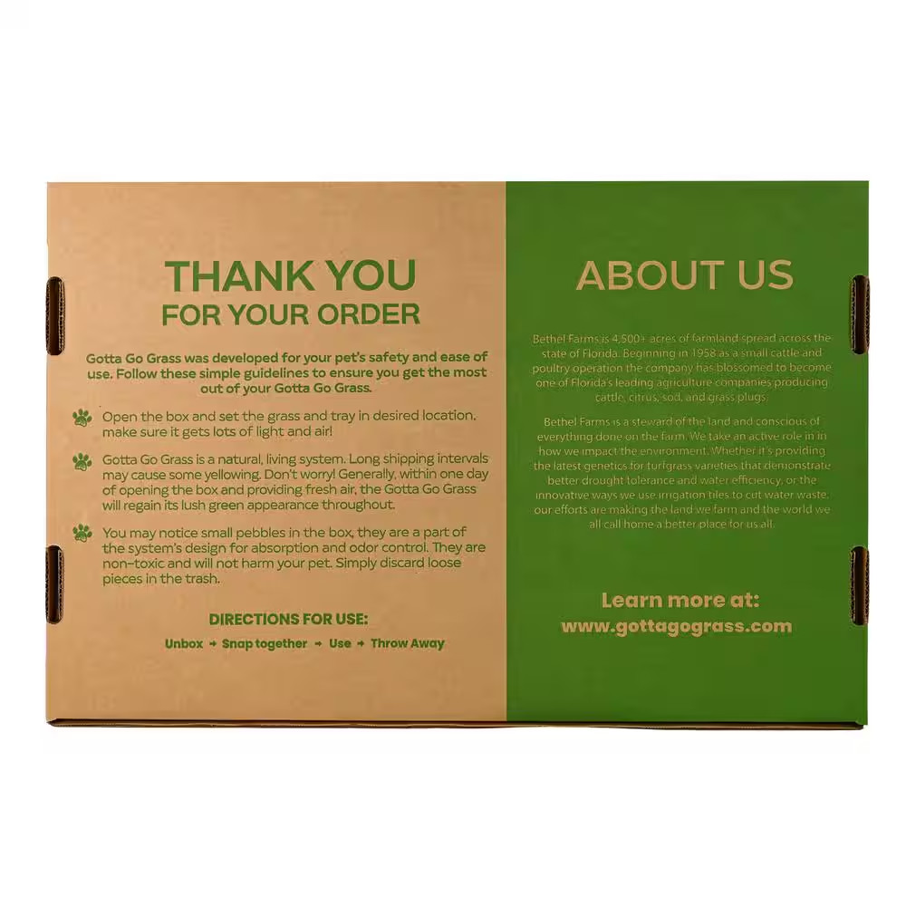 Gotta Go Grass Potty Pad Refill plus Waste Bag Dispenser (2-Pack )