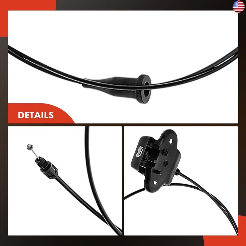 A-Premium Front Hood Latch Release Cable with Handle Compatible with Dodge