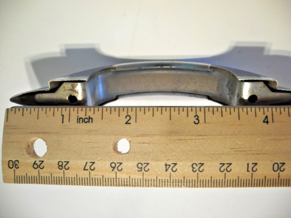 Vintage Chrome Drawer Pulls Stepped Sides Pointed Ends Cabinet Handle Amerock
