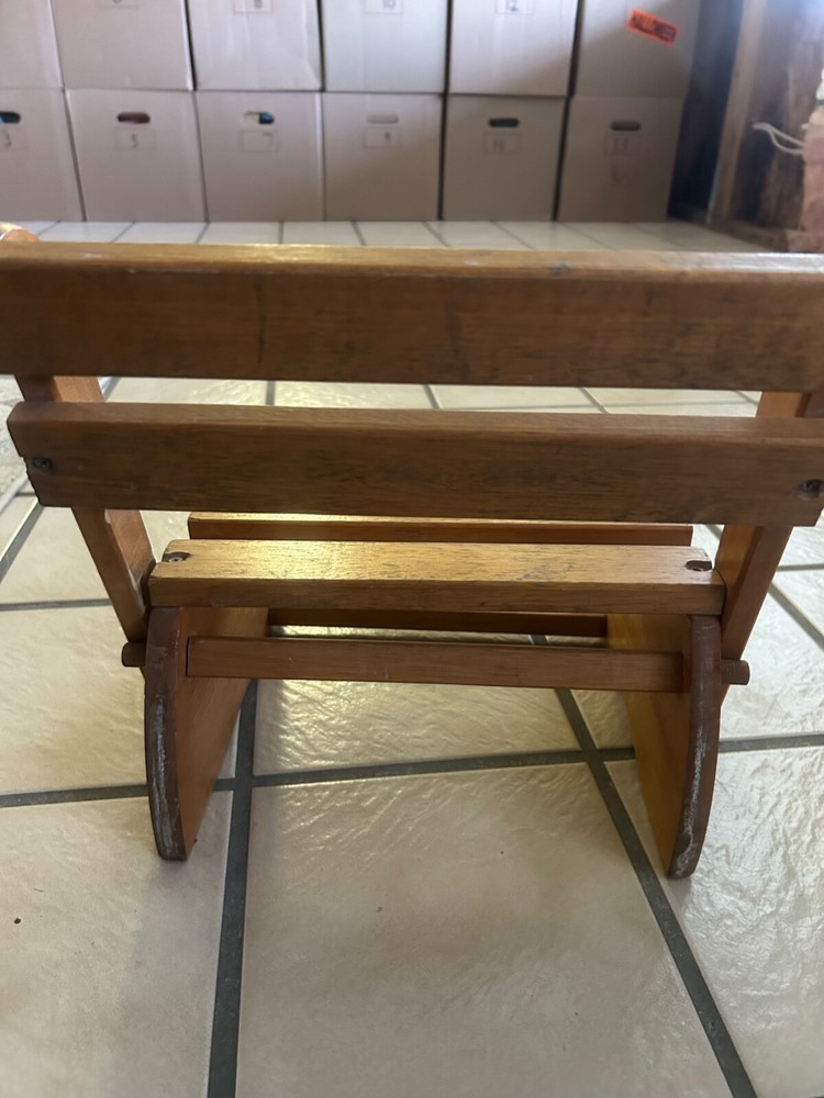 Vintage Childerns Folding Bathroom Step Stool, Seat