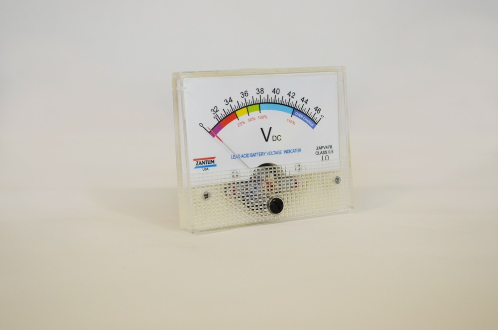 ACTIVE 36 VOLT LEAD ACID PANEL METER BATTERY CHARGE CAPACITY INDICATOR