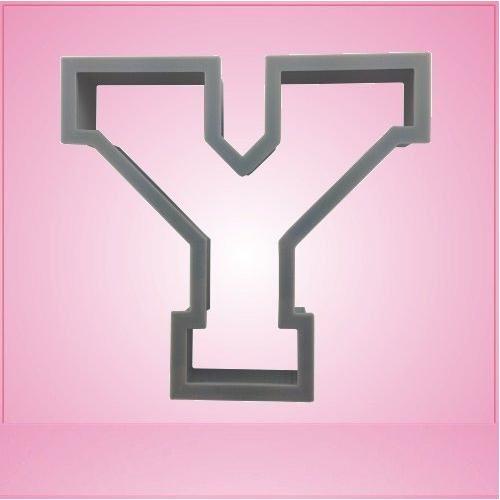 Varsity Letter Y Cookie Cutter 3 inch (plastic)