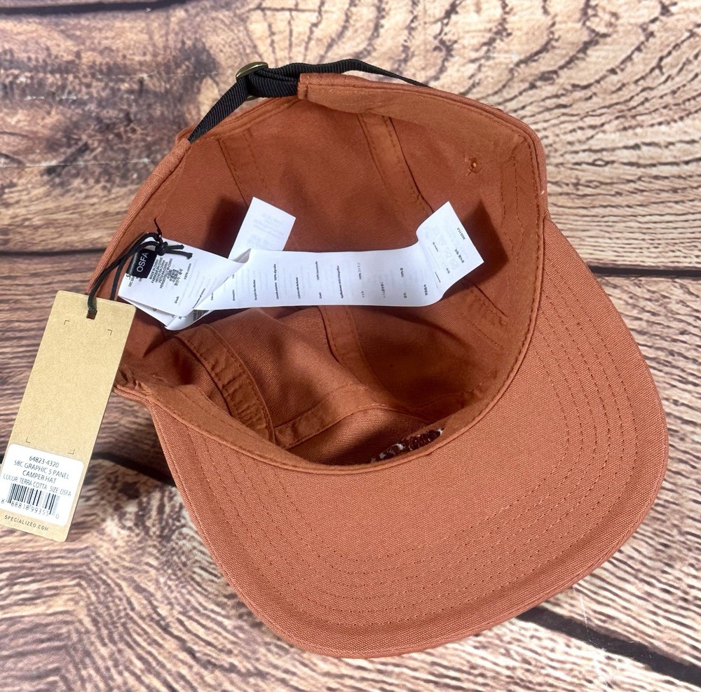 Specialized SBC Graphic 5 Panel Terra Cotta Camper Hat New With Tags.