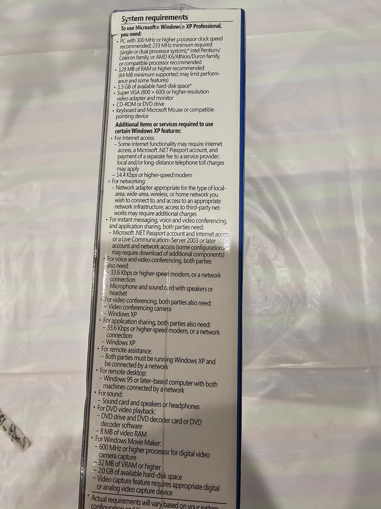 Microsoft Windows XP Professional SP2 Full English Retail MS WIN PRO=SEALED BOX=