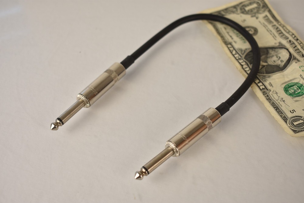 15" Neutrik Instrument Patch Cable Mono Jack 1/4" TS