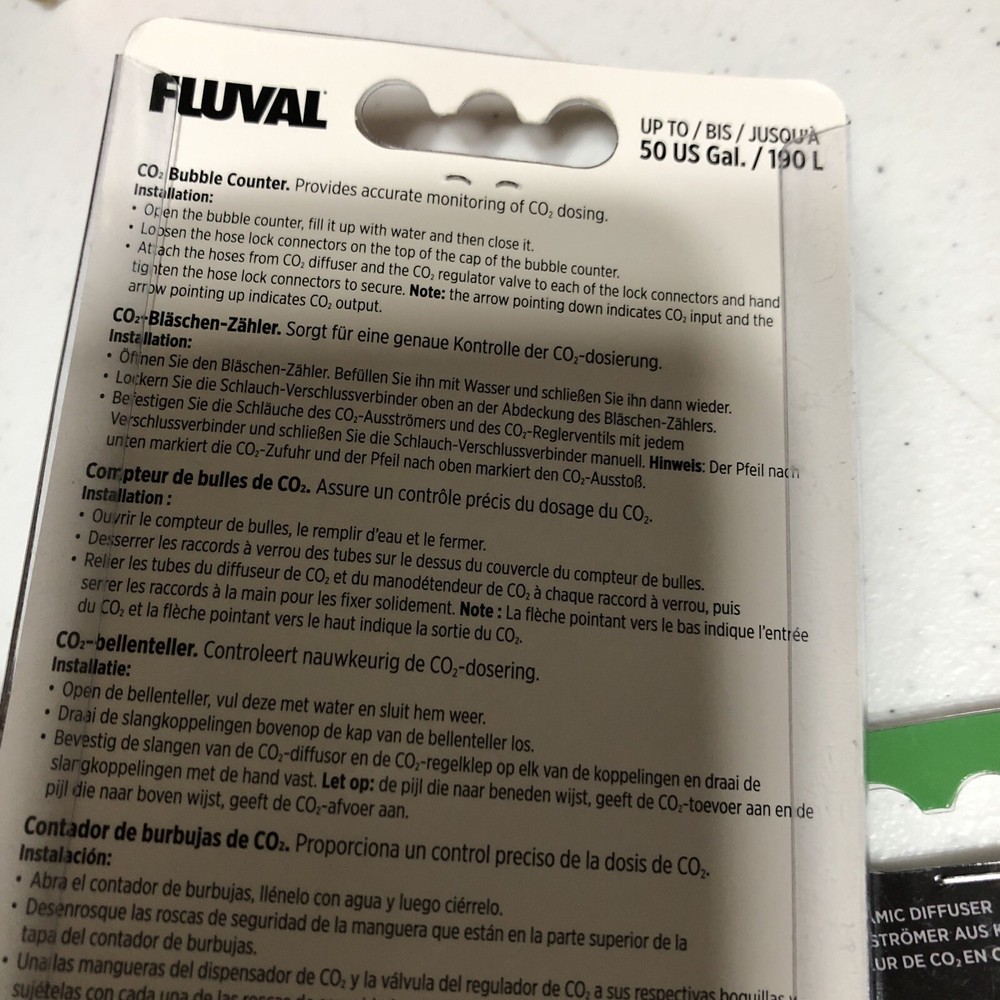 Fluval CO2 Ceramic Diffuser Disc for Planted Tanks +-2-- CO2 Bubble Counters