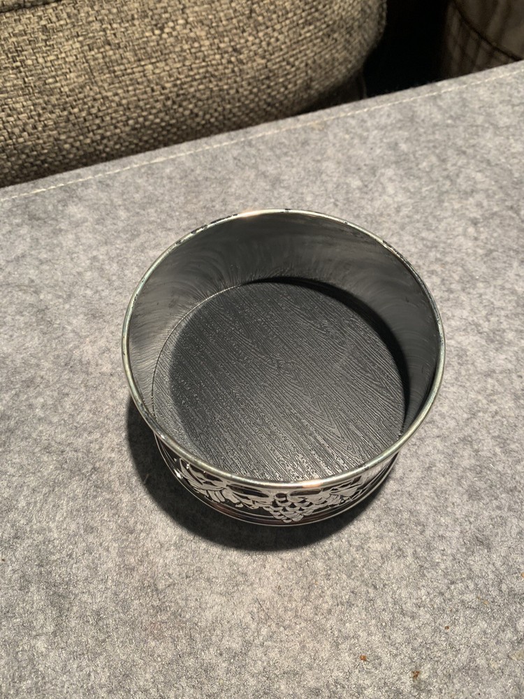 Silver Plate GRAPES Wine Bottle Coaster